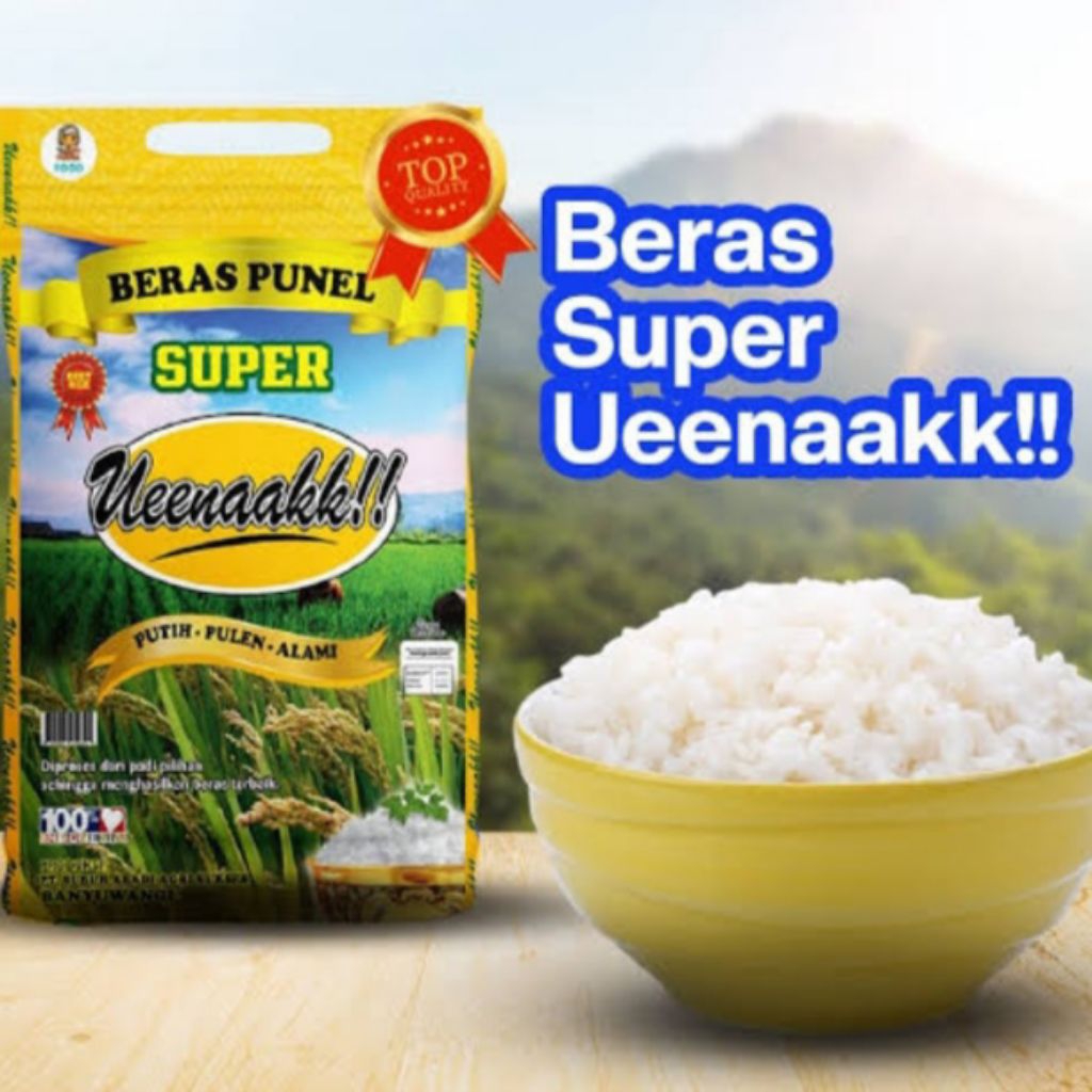 

(berkahjoyo) HARGA PROMO BERAS CAP UENAK KEMASAN 5KG