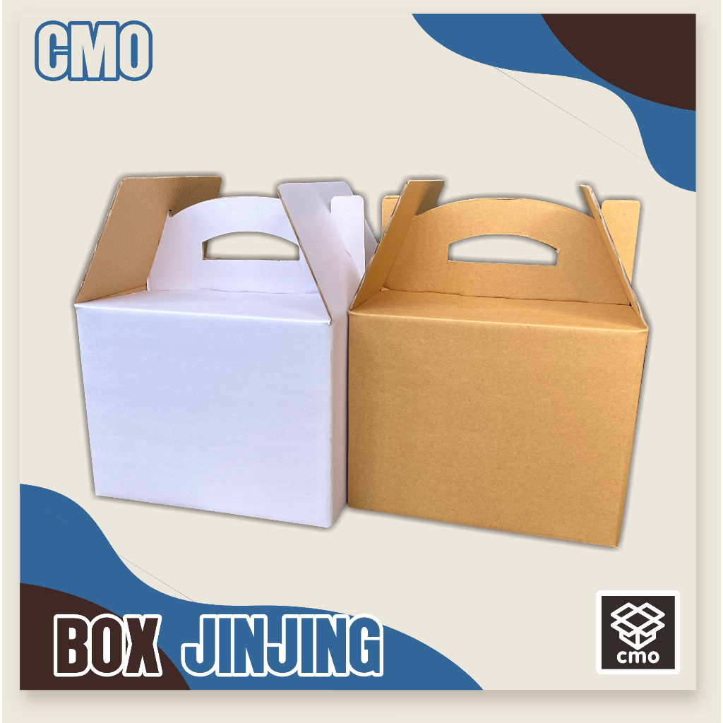 

Box Jinjing polos 25x25x20 cm | Kardus takeaway | jinjing/tenteng | kardus buah | hampers | sembako