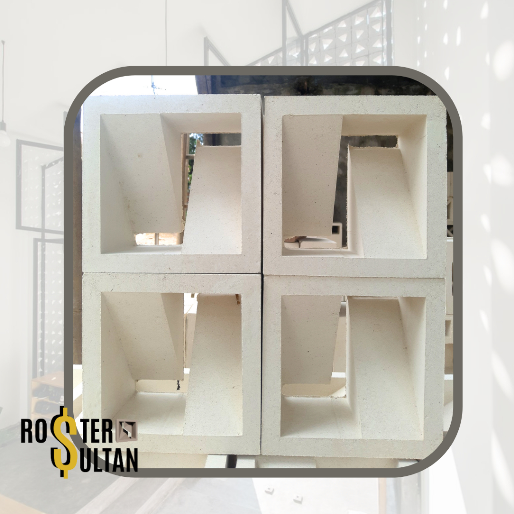 Roster Beton Lubang Angin Minimalis | Ventilasi Udara & Dekorasi Dinding Rumah - Roster Z Putih