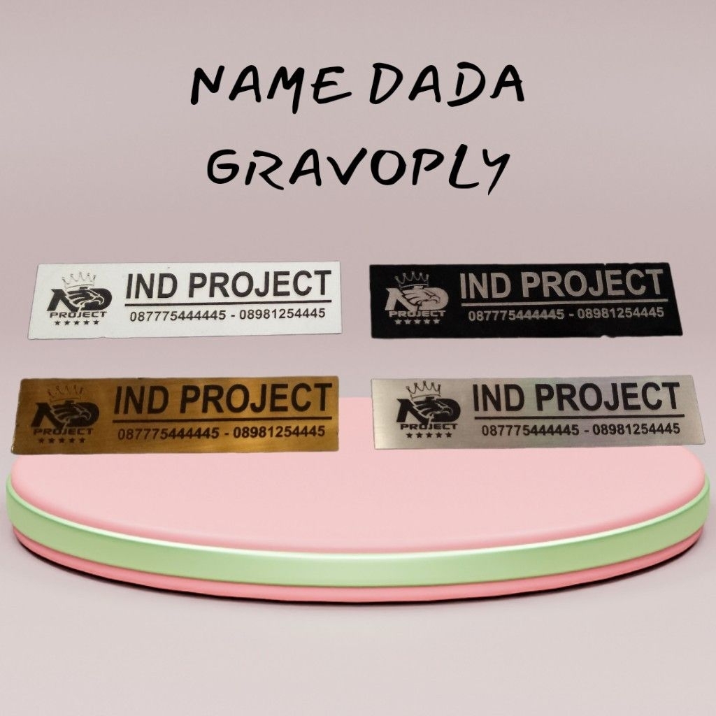 

Nametag Papan Nama dada name tag
