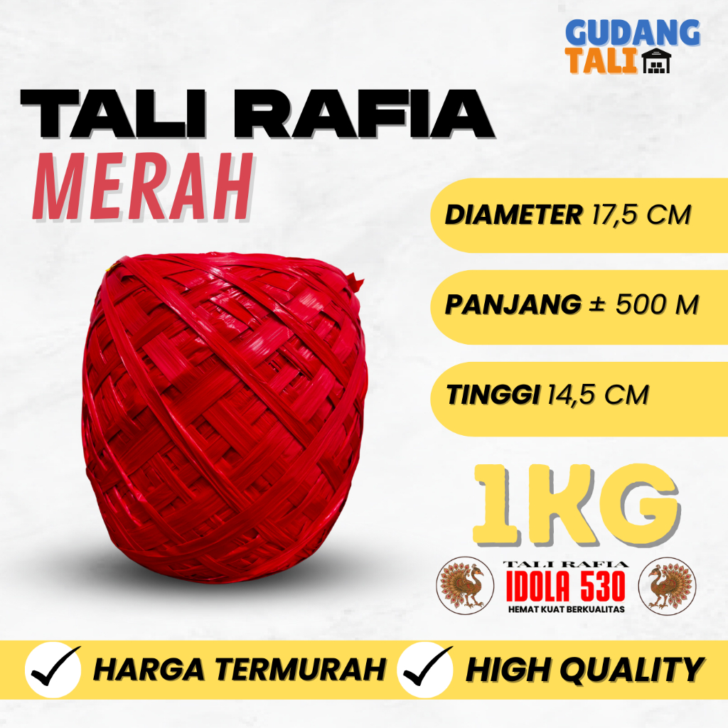 

Tali Rafia Warna Warni 1 Kg – Warna Mengkilap, Awet, dan Harga Hemat Merk Idola 530