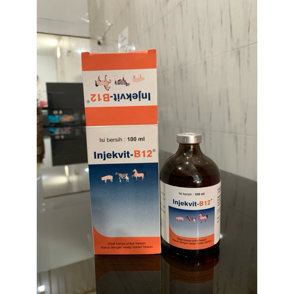 INJEKVIT B12 100ML VITAMIN NUTRISI HEWAN INJEKSI B-12 ORIGINAL