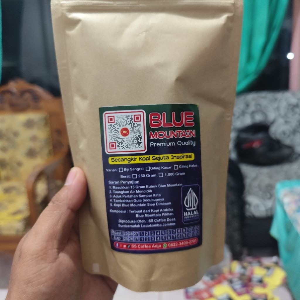 

Kopi Arabika Blue Mountain Ijen Bondowoso Grade A | Ijen 250 Gram | SS COFFEE