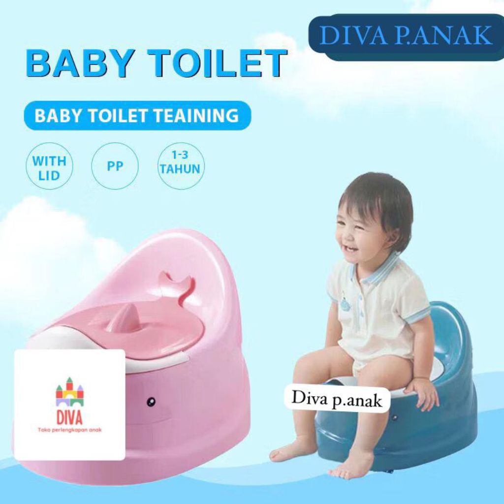 Toilet Training Anak Baby Closet WC Jongkok Portable Pispot Plastik Anak Toilet Trainer