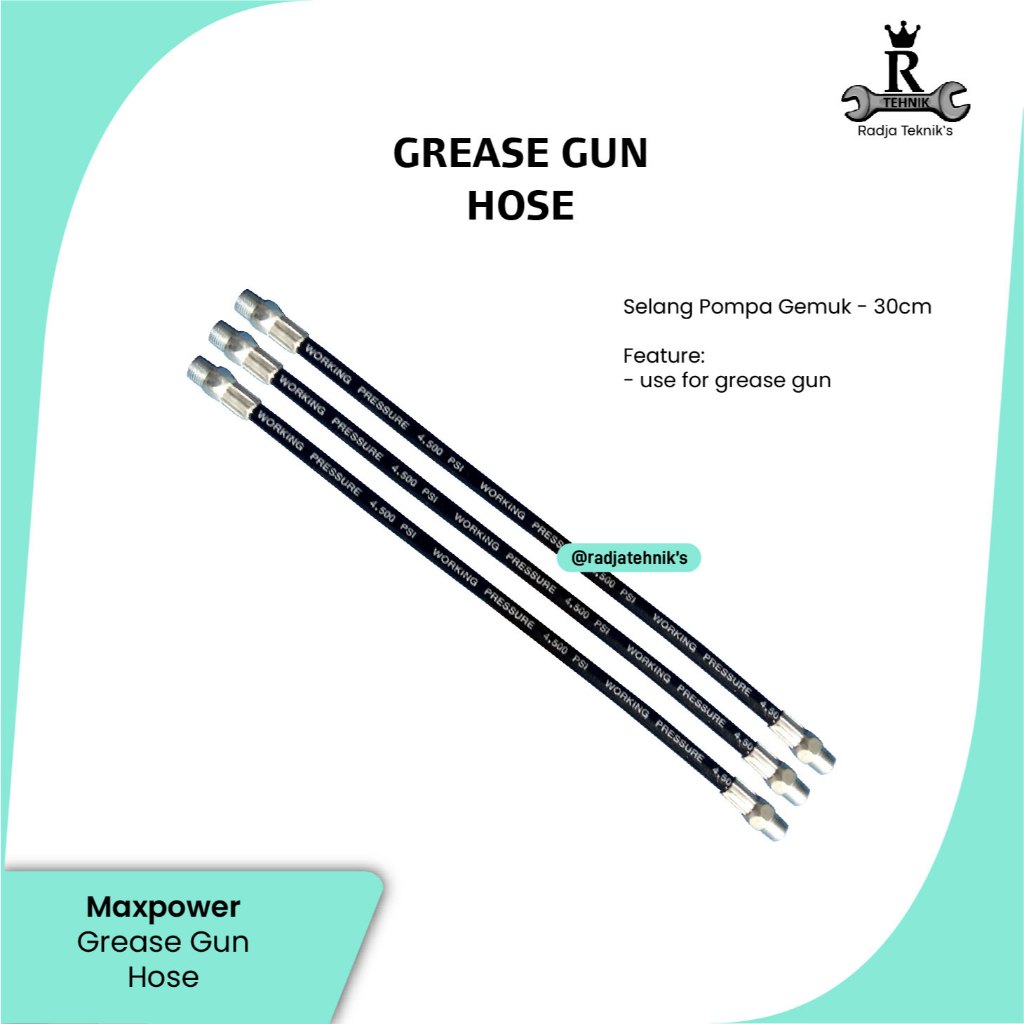MAXPOWER Grease Gun  Grease Gun Hose  Selang Pompa Gemuk  Hand Tools Maxpower