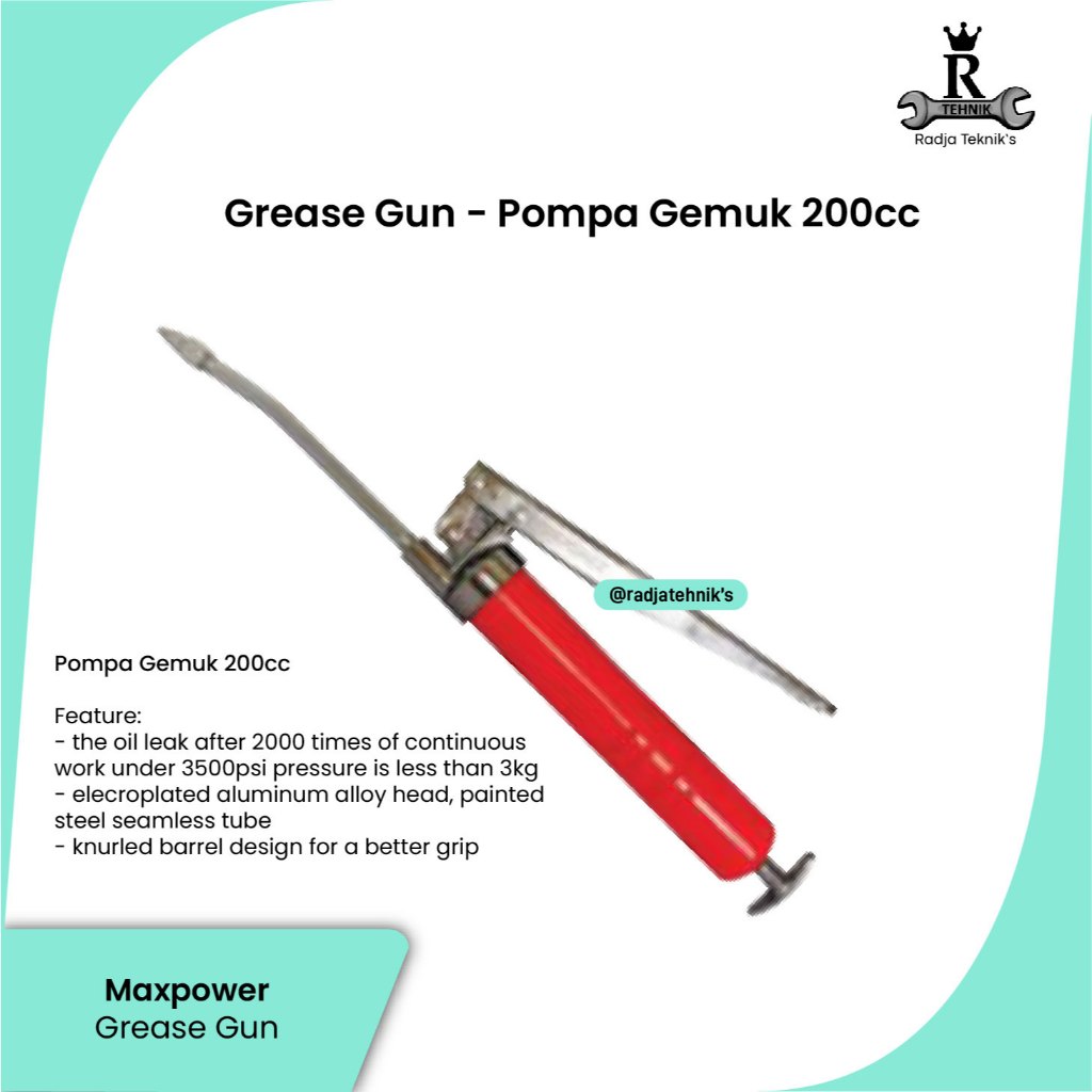 MAXPOWER Grease Gun  Grease Gun 200cc  Pompa Gemuk 200cc  Hand Tools Maxpower