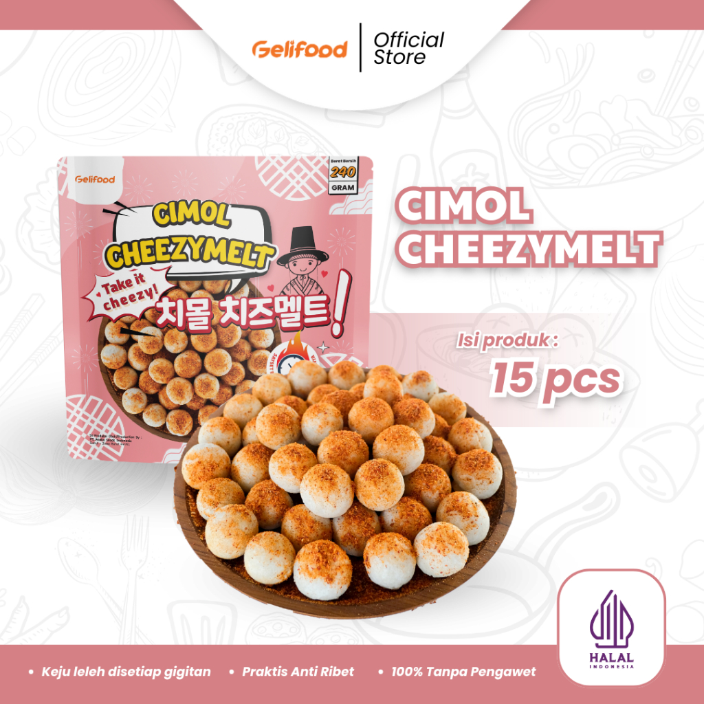 

Gelifood - Cimol Keju Cheezymelt Instan Cimol Keju Meleleh isi 15 pcs