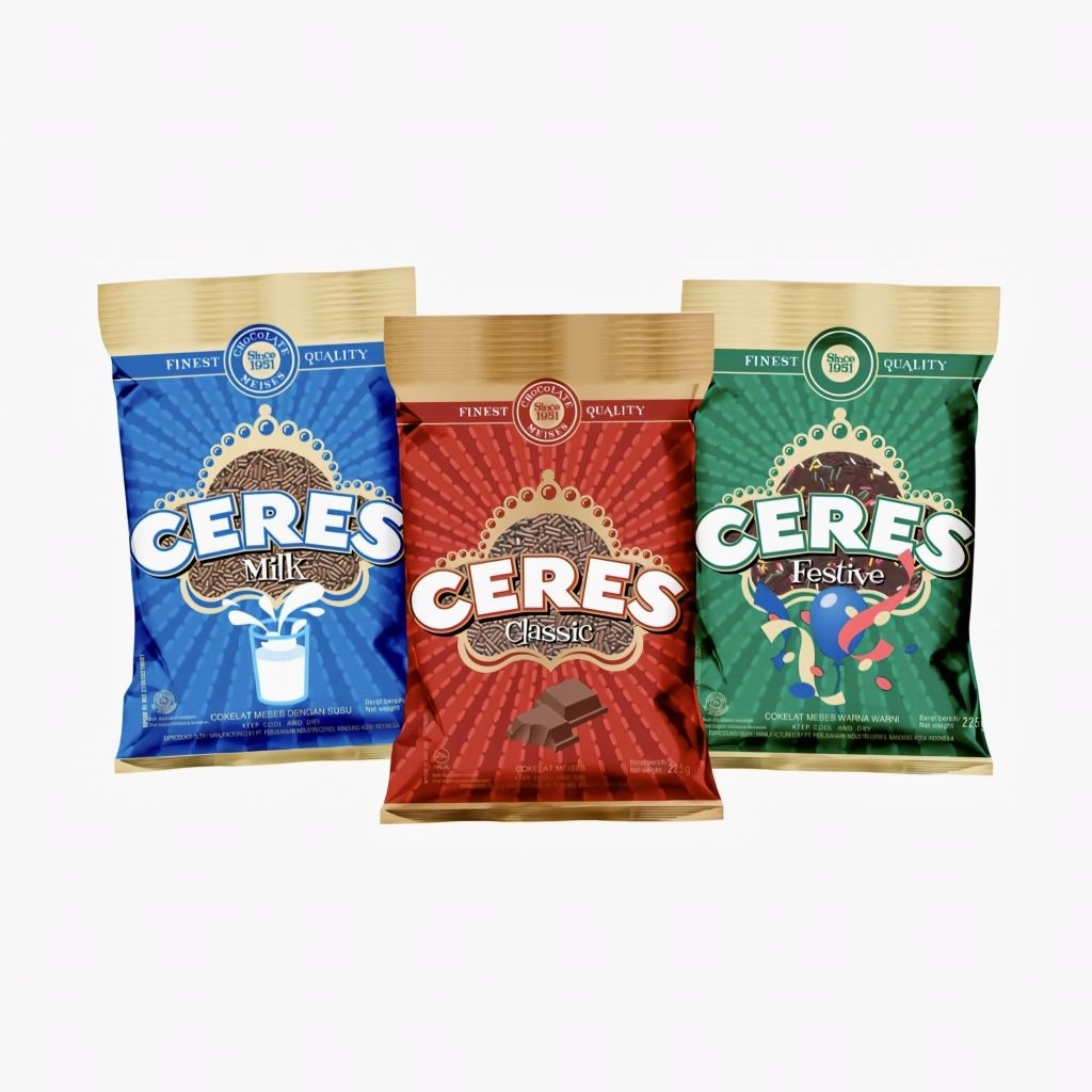 

Ceres Meises Hagelslag 200 gr - Rasa Susu Milk / Original Classic / Festive