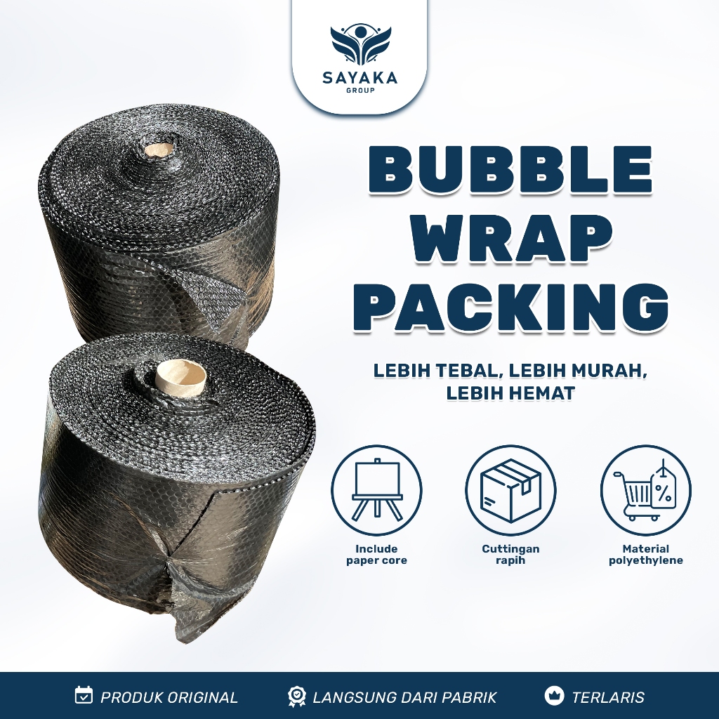 

Sayaka - Bubble Wrap Packing 40x50m Hitam Bening 40cm x 50m Tebal 40 x 50 meter Murah