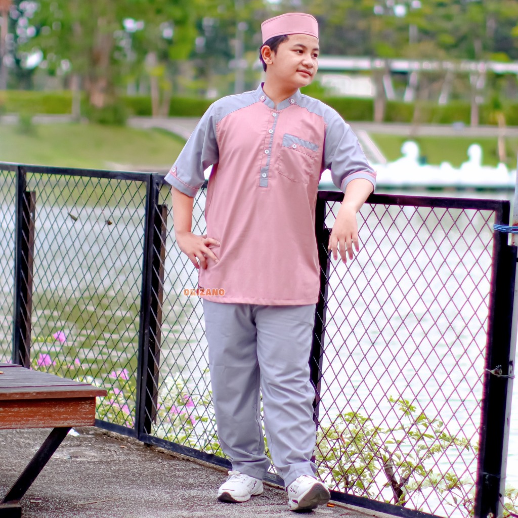 ORIZANO Set Koko Raffi Kids - Setelan Baju Koko Anak Laki Laki Cowok Raffi