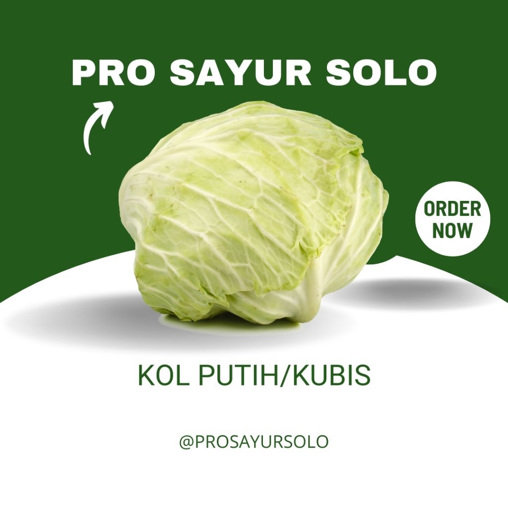 

Kubis Segar / Sayur kol putih 200gr & 500gr