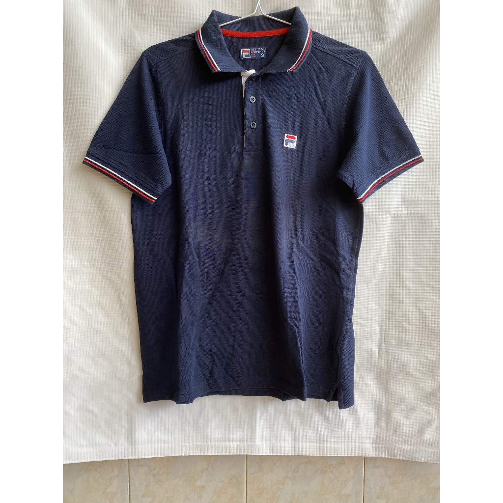 [100% Preloved Ori] Kaos Polo Fila Pria Lengan Pendek / T-Shirt Fila Pria / Baju Polo Pria / Baju Fa
