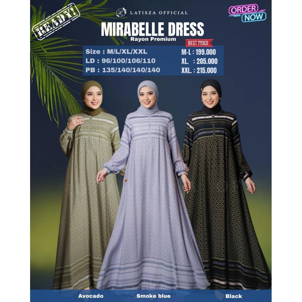 MIrabelle Dress by Latisza / Rayon premium / gamis murah / 100% original