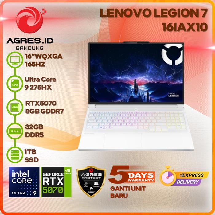 LENOVO LEGION 7 16IAX10 ULTRA 9 275 RTX5070 32GB 1TB 16" WQXGA OLED 165HZ