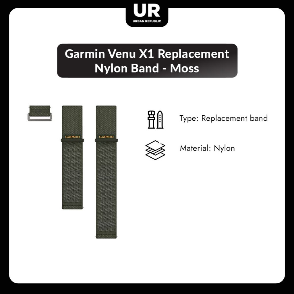 Garmin Venu X1 Replacement Nylon Band - Moss