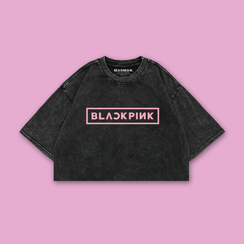 MADMAN Croptee Washed BLACKPINK “BLACKPINK” | Konser KPOP | T-shirt | Kaos Crop | CRP WO BP-6