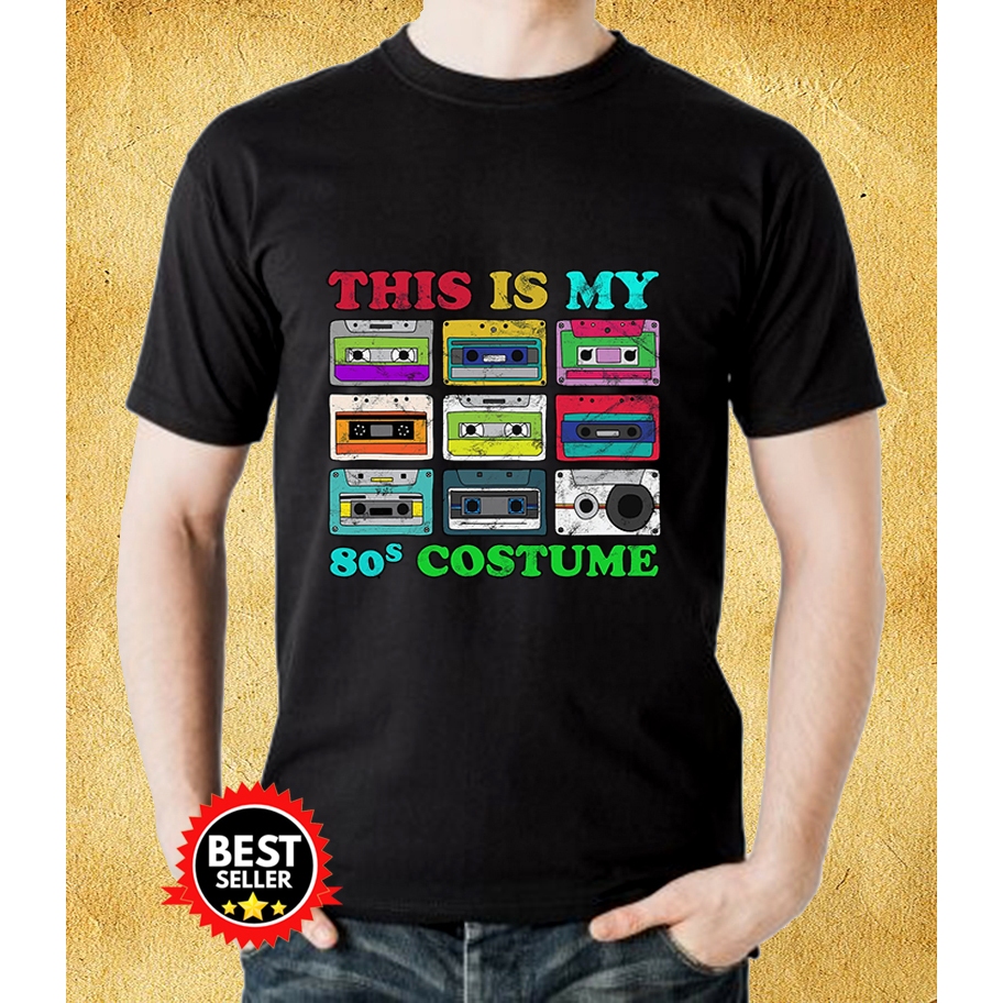 T-Shirt 80s Costume Retro Party Cassette Kaos