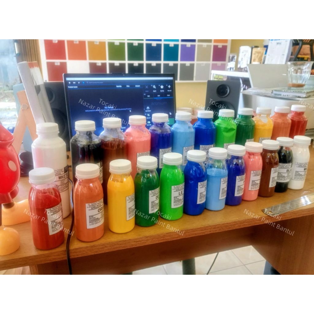 

1 Set 12 Warna Glossy/Gloss Cat Lukis Akrilik Tocaki, Cat Lukis Akrilik, Cat Lukis Murah