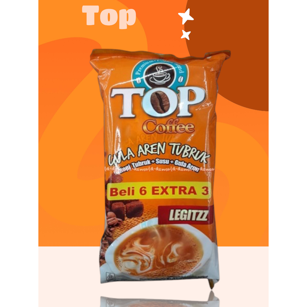 

Top Coffee 6sachet Gula Aren Hitzz 3in1 Legitzz Kopi Bubuk Susu Brown Sugar Premium Blend Wings Food Topkopi