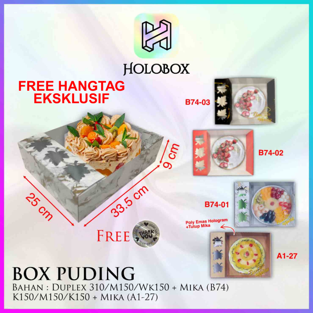 

Dus Pudding / Box Puding Mika Transparan / Hampers / A1-27
