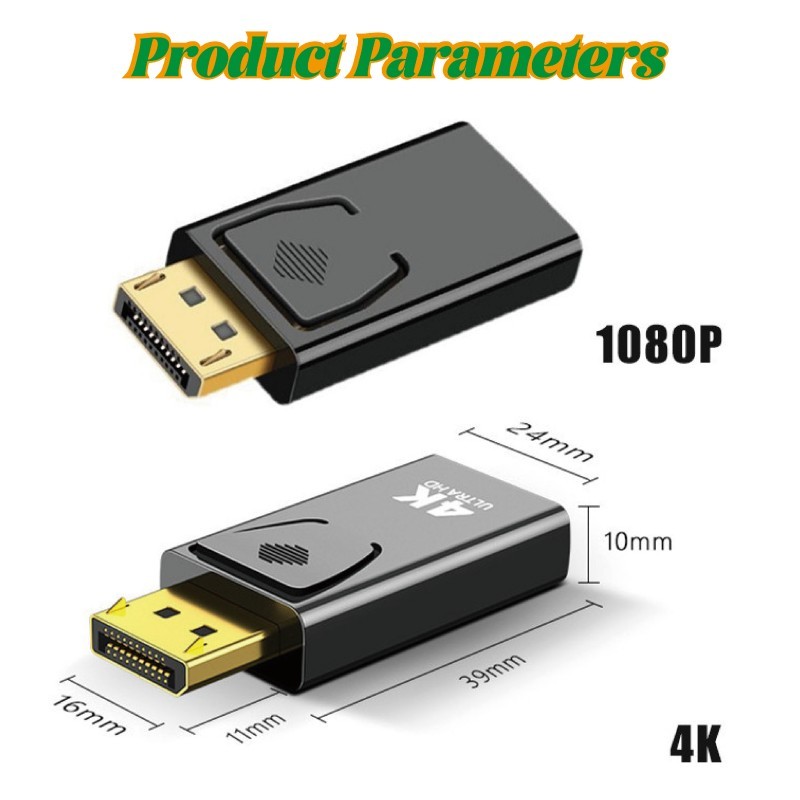 4K Converter DP Male to HDMI Female Adapter / Converter DisplayPort DP To HDMI Female Macbook