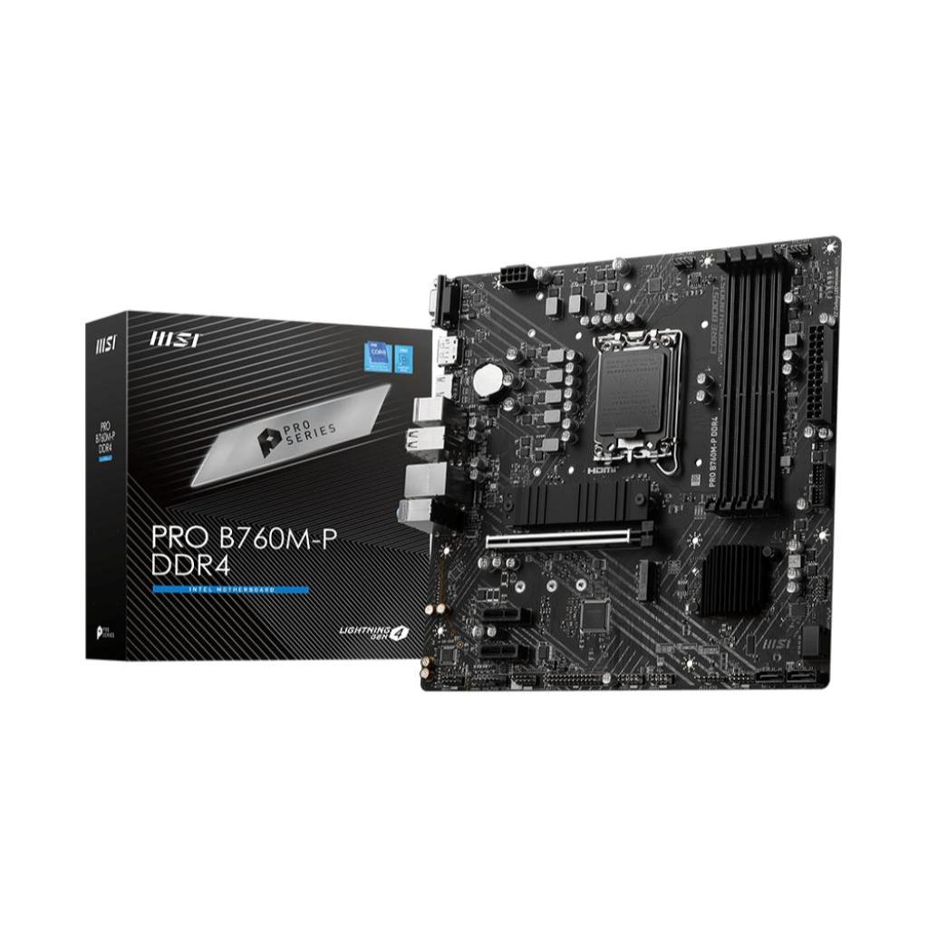 MSI PRO B760M-P DDR4 Motherboard (DDR4, B760, LGA1700)