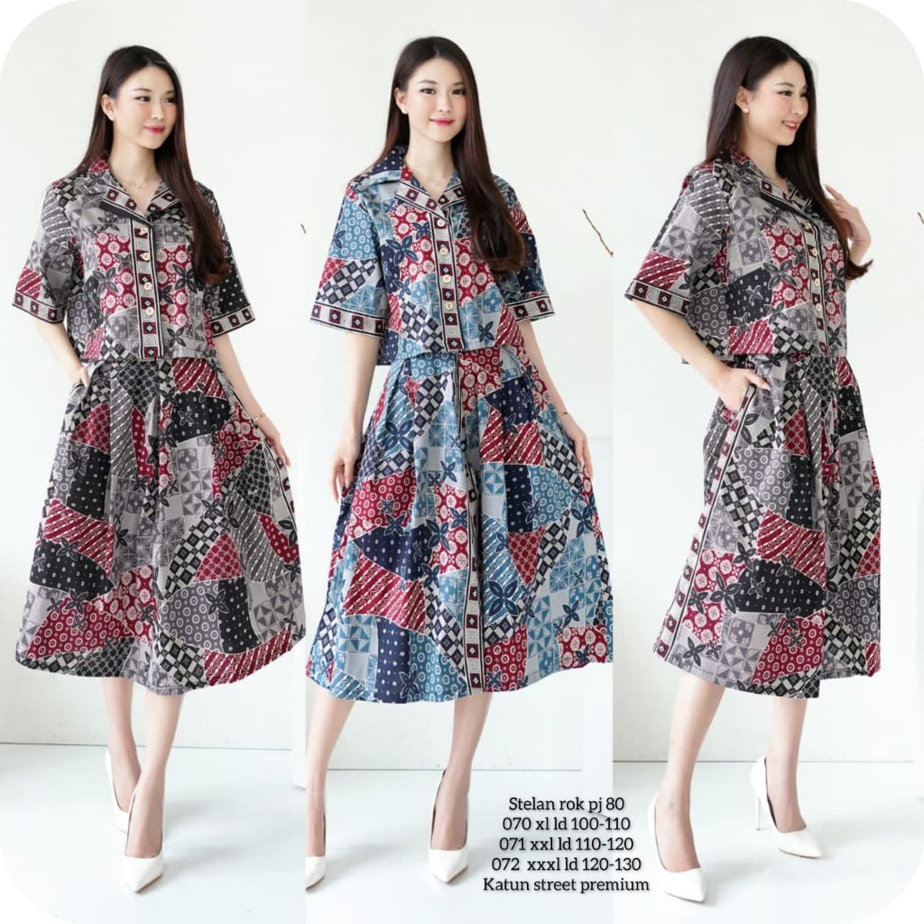 stelan rok batik