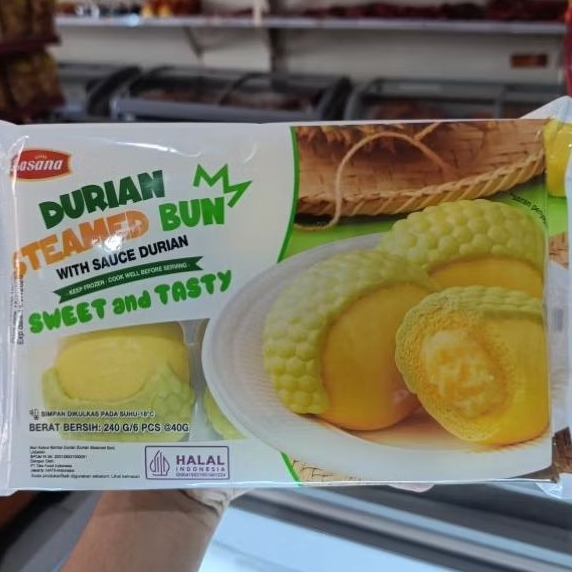 

Bakpao Durian steamed bun isi 6