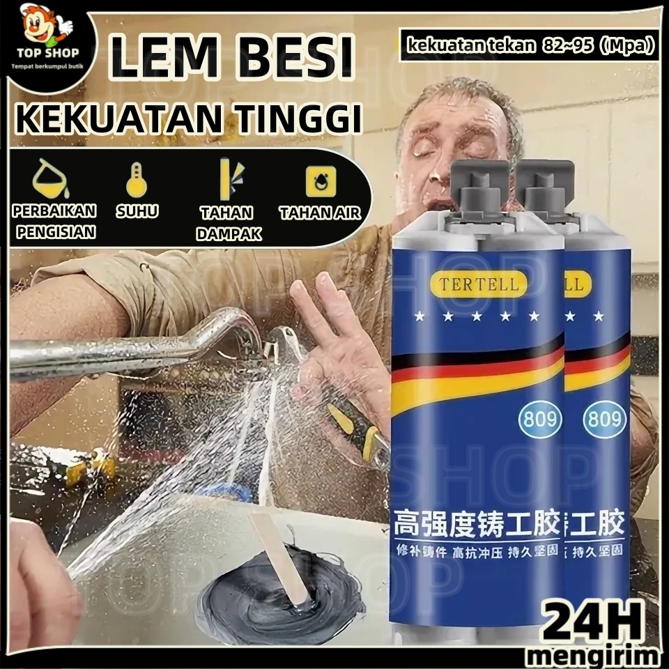✨Ready✨Lem AB Besi Super Kuat Tahan Panas Kafuter Lem Perekat Super Untuk Reparasi Mobil /Rumah lem 
