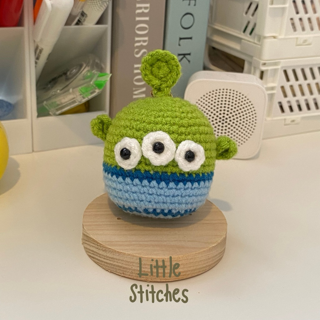 [LITTLESTITCHES] Amigurumi Toy Story Alien Keychain || Gantungan Kunci Rajut Toy Story Alien