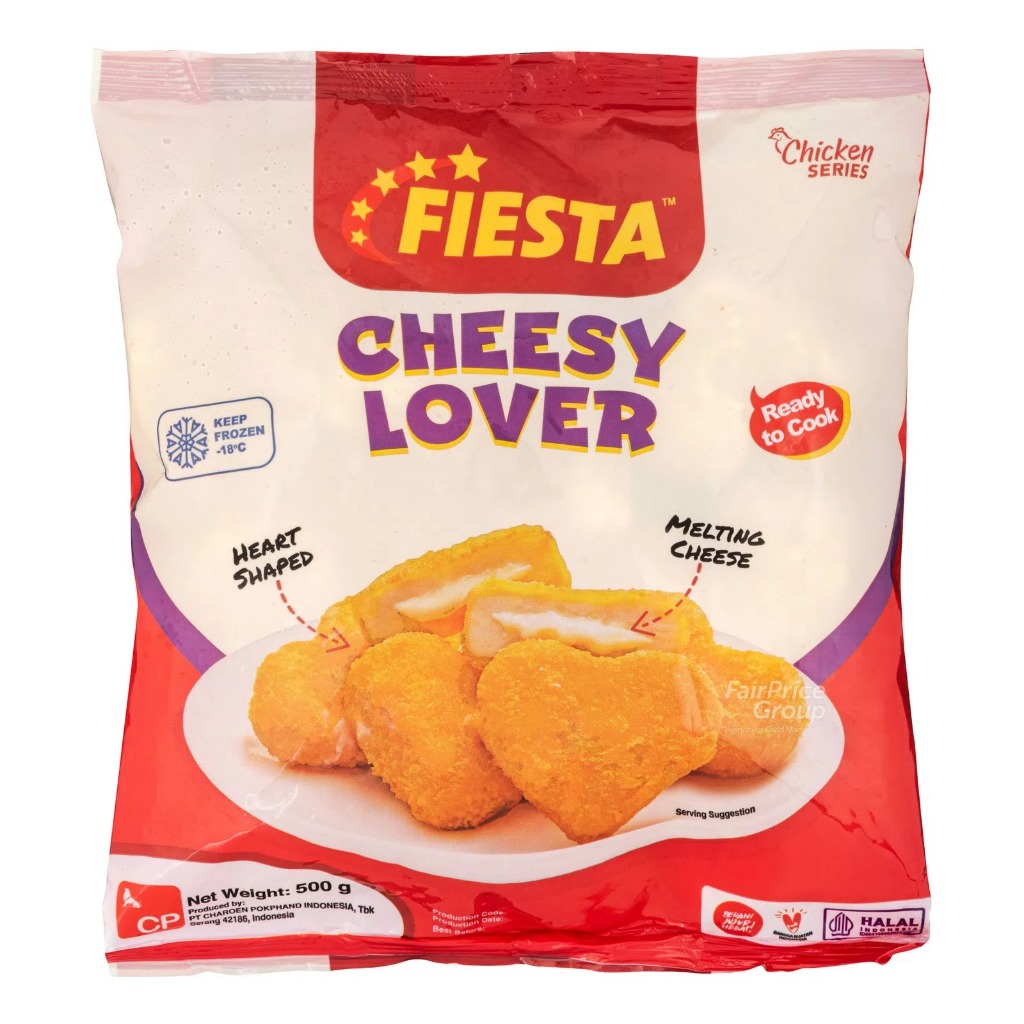 

FIESTA Cheesy Lover 500 gr II Fiesta naget ayam isi keju dan daging asap