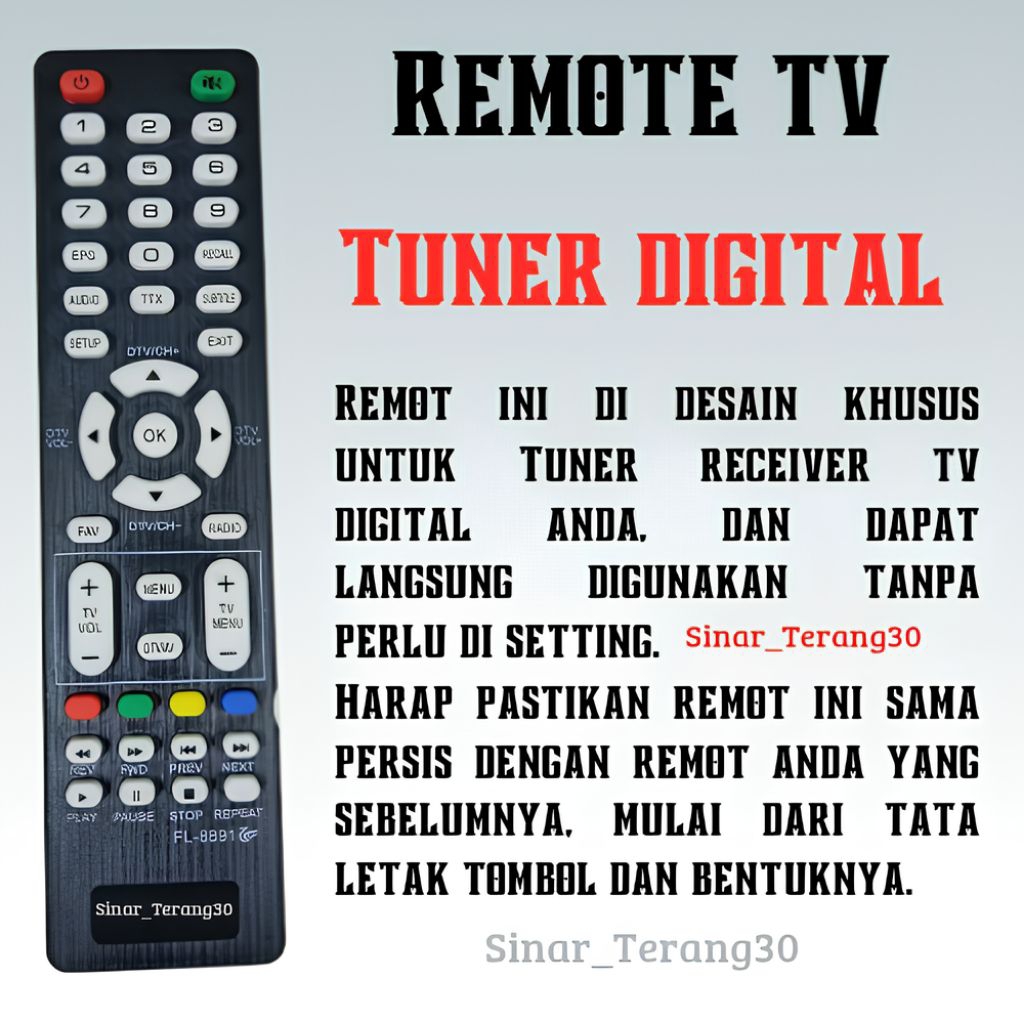 Remot Remote Tuner TV Digital LED LCD WCOM 8891
