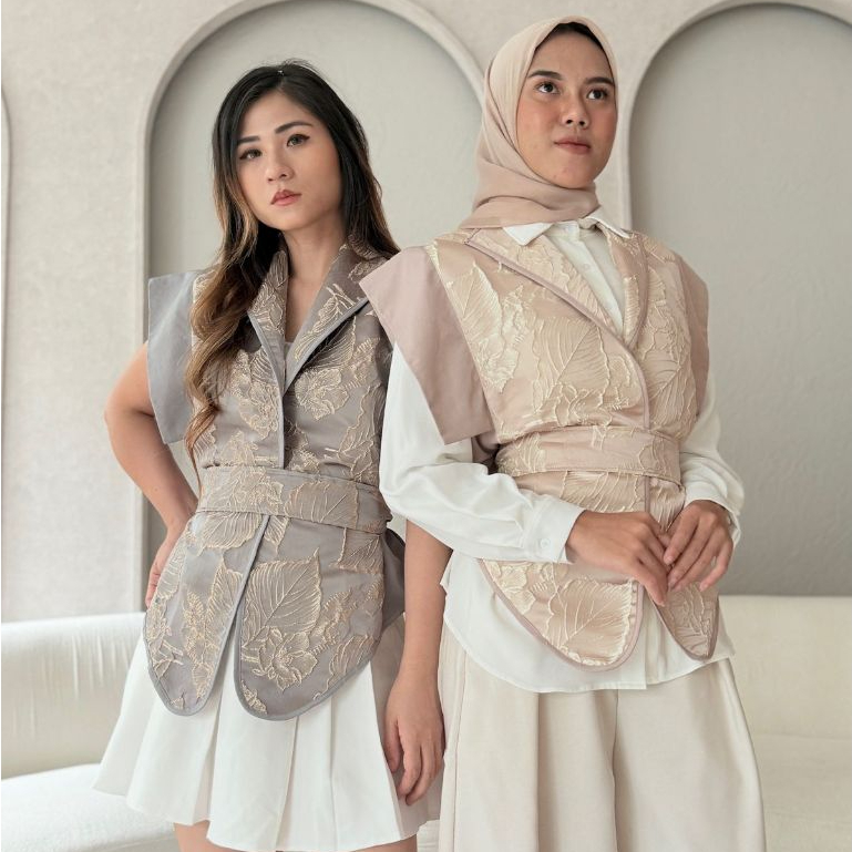 Agni Vest - Vest Outer Rompi Wanita Atasan Oversized Jacket Top