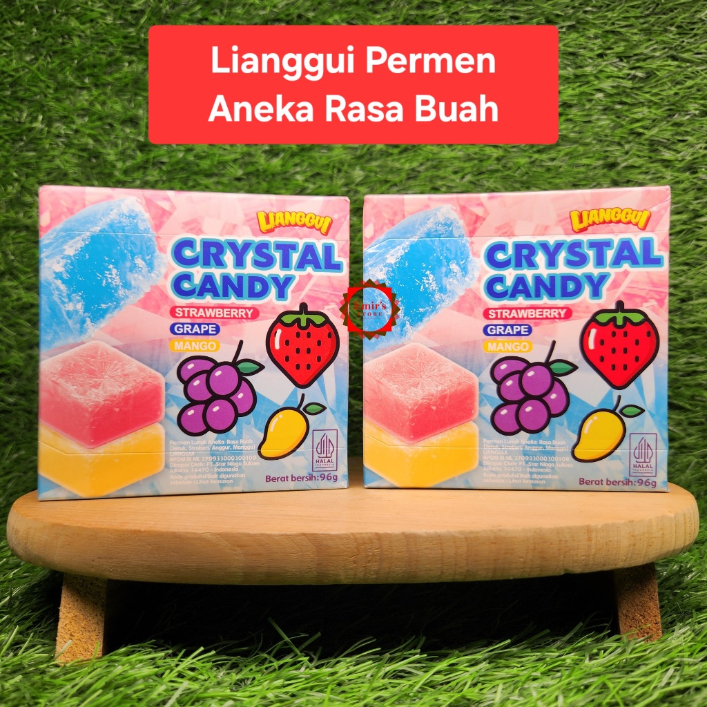 

Lianggui Crystal Candy | Lianggui Permen Kristal Aneka Rasa | Cemilan Permen Rasa Buah | 96 Gr