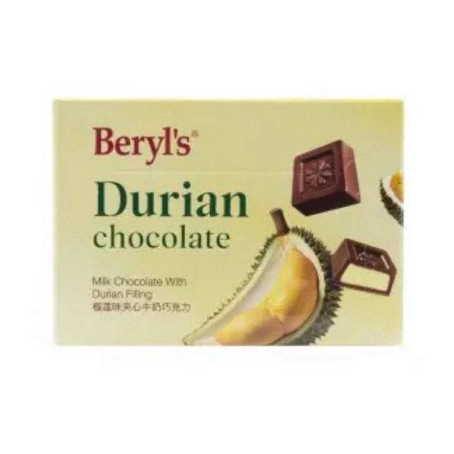 

Beryl's Milk Chocolate With Durian Filling 60gr Coklat Malaysia