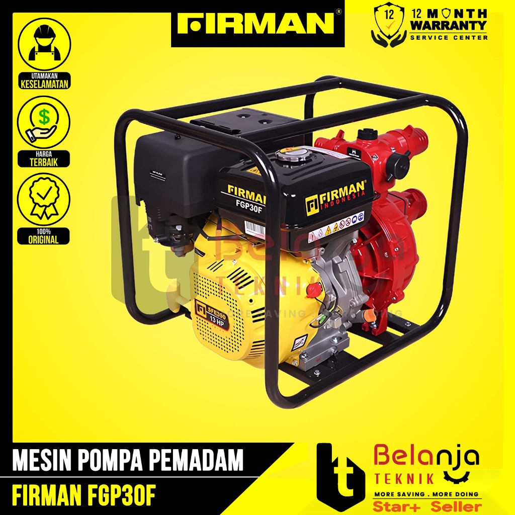 Firman Mesin Pompa Air Irigasi FGP 30 F Pompa Pemadam Kebakaran Alkon 3 Inch 13HP FGP30F FGP 30F