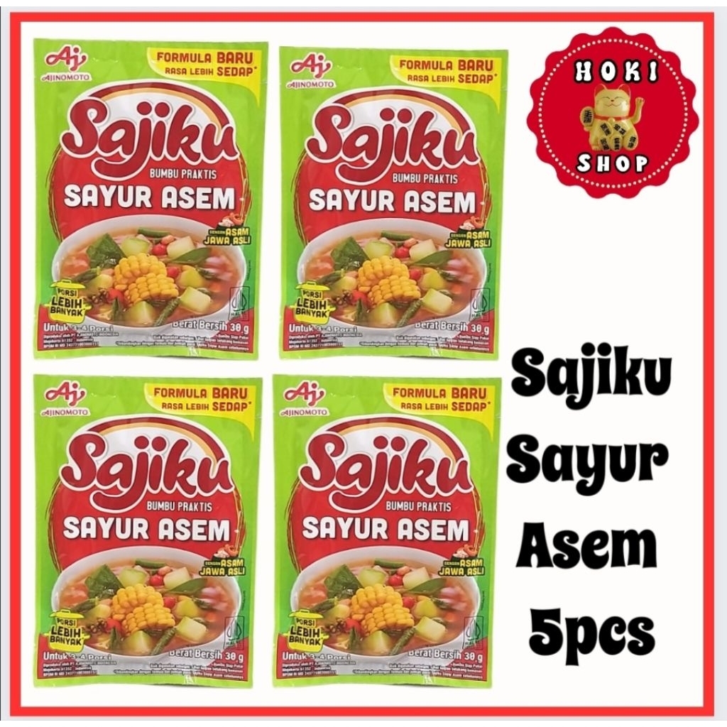 Sajiku Bumbu Sayur Asem 5pcs / Sajiku Sayur Asem / Bumbu Instan Sajiku