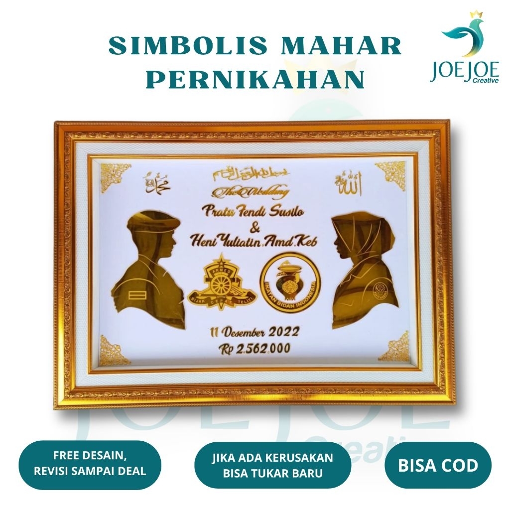 Mahar Pernikahan Logo Profesi  Simbolis Mahar Logo Instansi TNI POLRI  Mahar full akrilik   mahar ak
