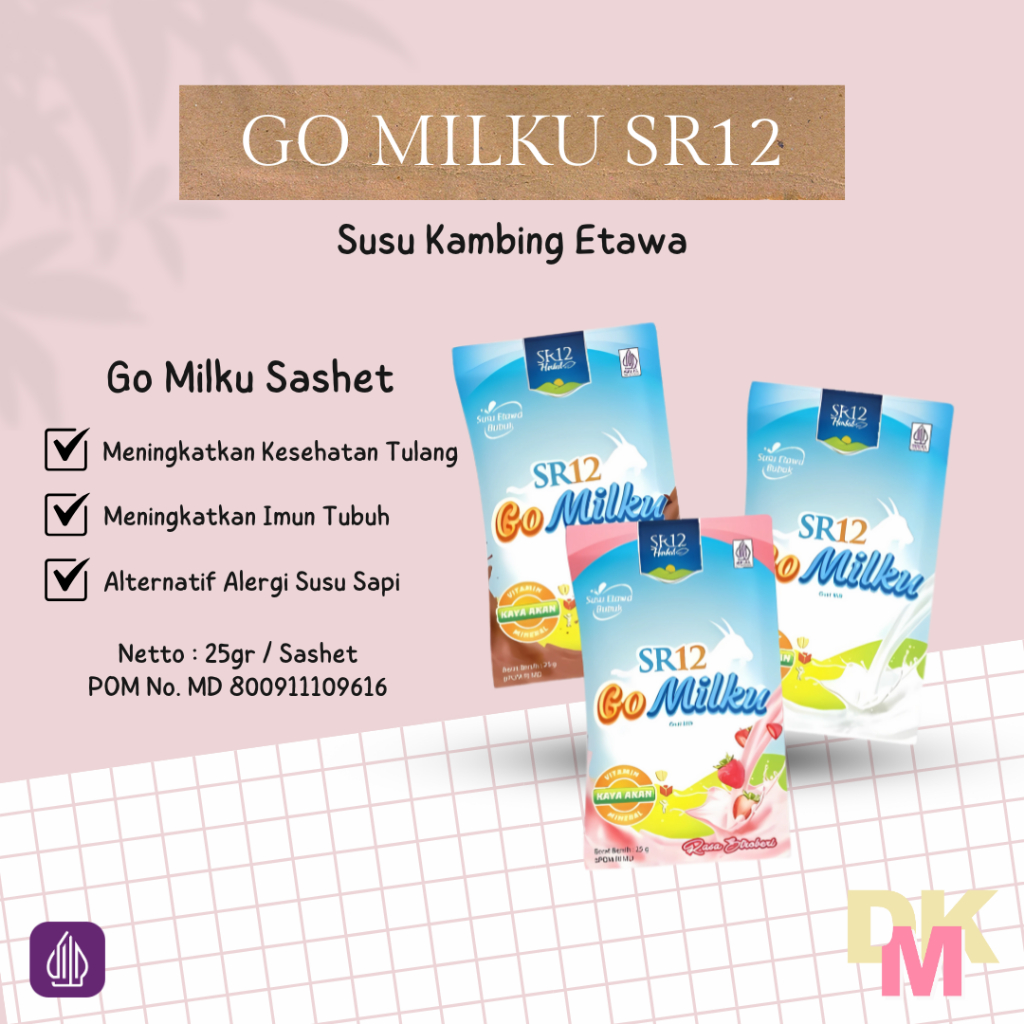 

Susu Bubuk Gomilku Sachet SR12 Herbal - Susu Go Milku Kambing Etawa Premium Kemasan Instant Sachet