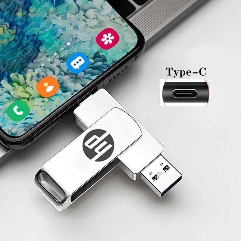 HP USB 3.0 Flashdisk 1TB 2TB USB 3.0  Type C Micro OTG USB High Speed U disk Metal hp Falsh Drive