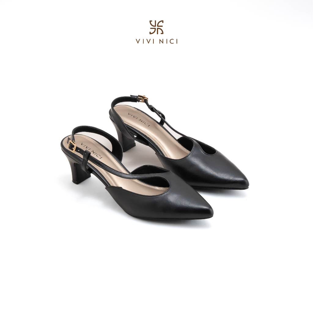 VIVI NICI - Lucia Sepatu Sandal Mules Wanita Hak 5 Cm