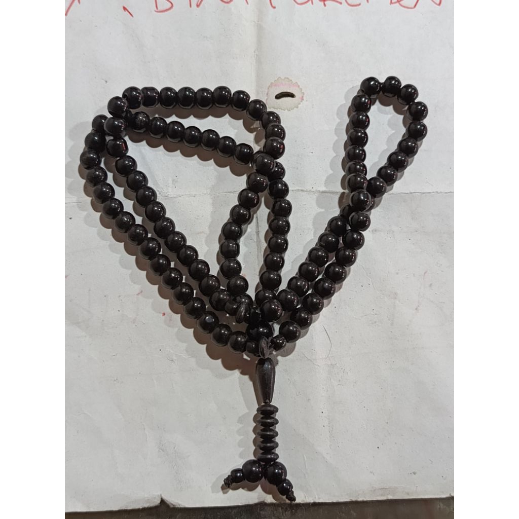 tasbih 99 batu asli blek onik hitam pekat