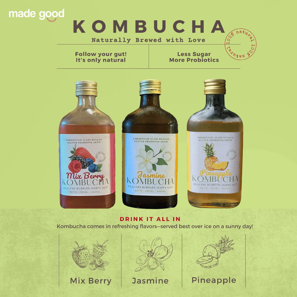 Kombucha - Hejo Eatery 220 ML | Minuman Fermentasi