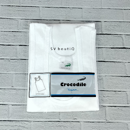 SINGLET CROCODILE PUTIH 801V ORIGINAL