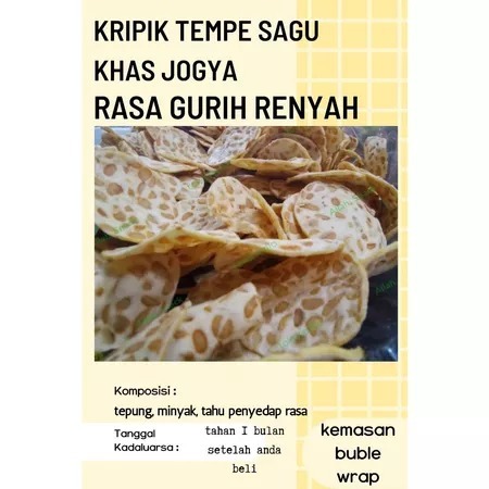 

KERIPIK TEMPE SAGU KHAS JOGYAKARTA