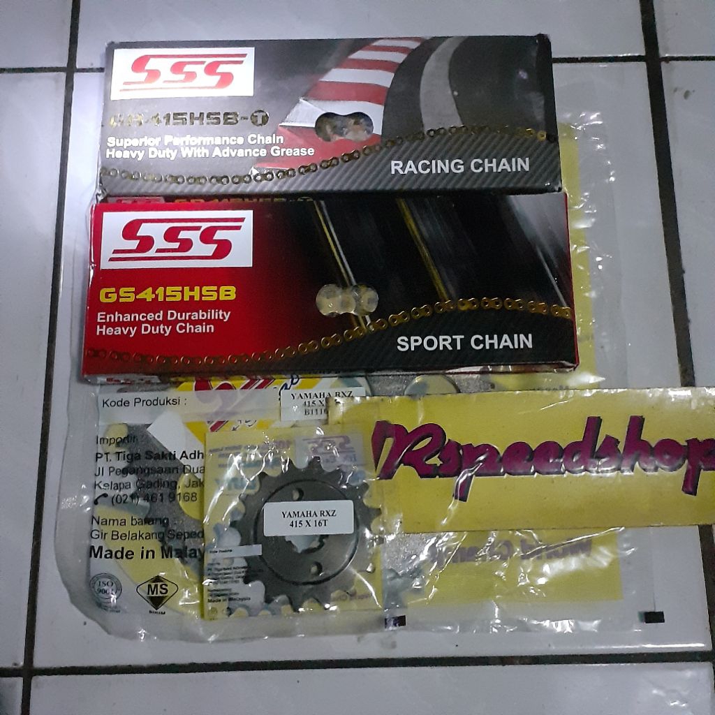 Gir Set Rantai RXZ RZR Milenium Catalyzer SSS 415 HSB HSBT