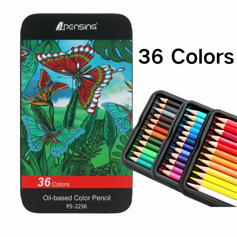 

36 warna kartun hewan pensil pensil pelukis lukisan alat tulis pensil warna multicolor lingkungan yang ramah lingkungan timbal warna berminyak