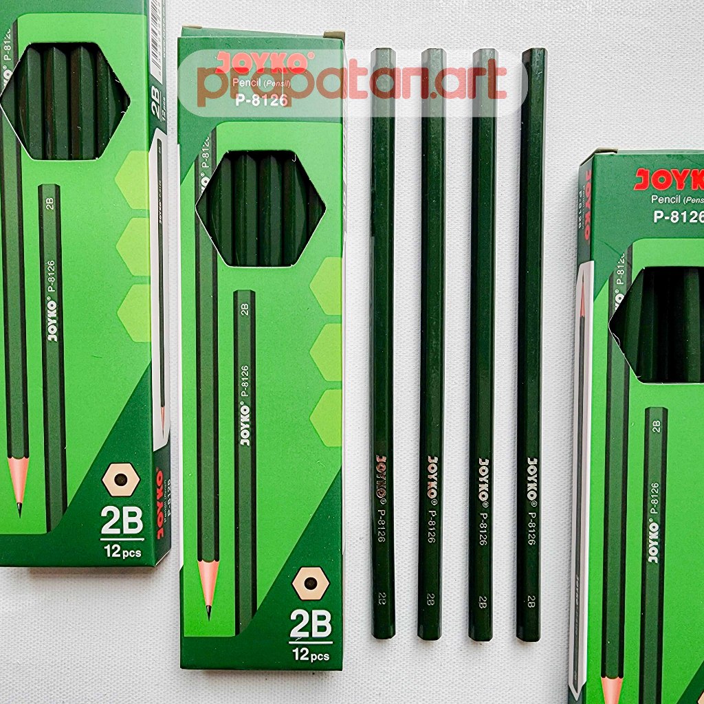 

Pensil Tulis P-8126 Joyko 2B | 1 BOX ISI 12PCS | Writing Pencil | Pensil 2B