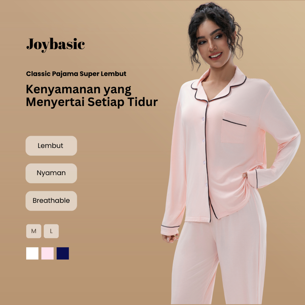 Joybasic classic pajama super lembut long