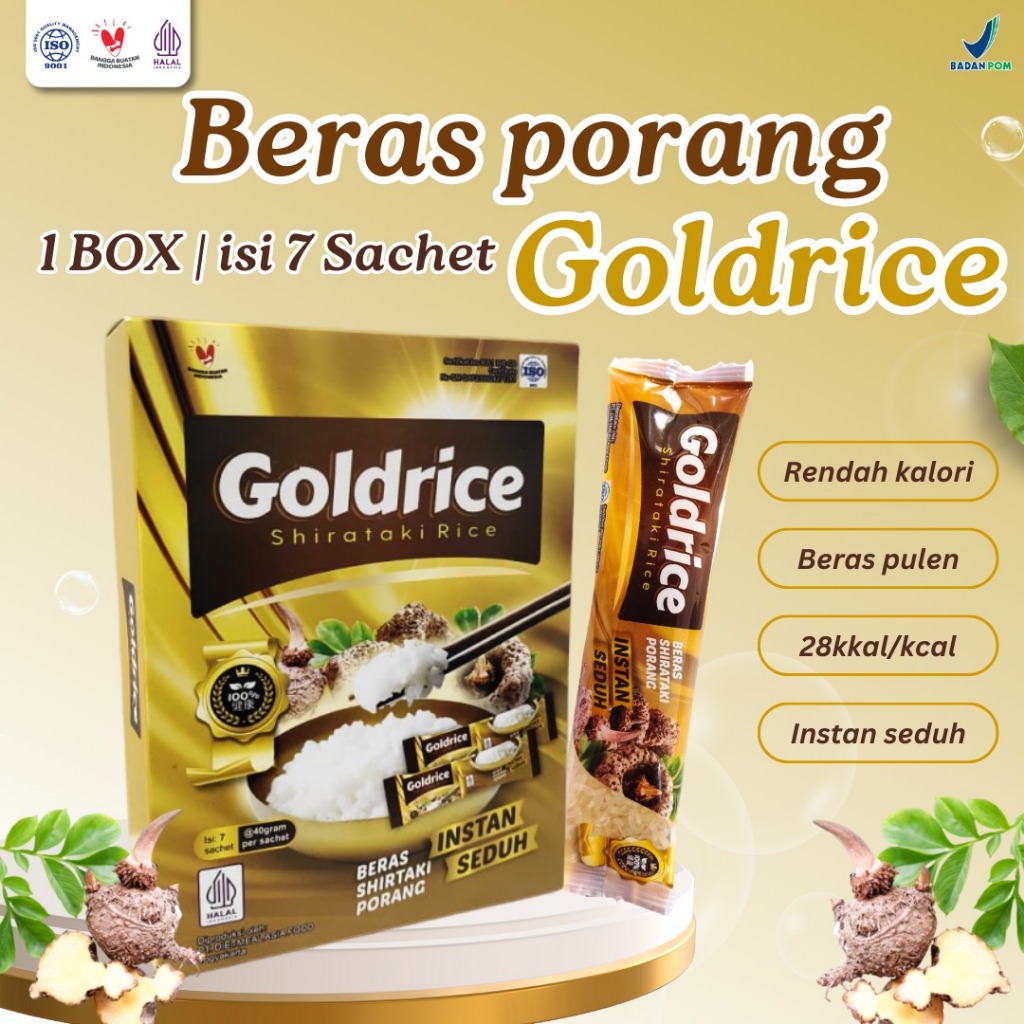 

Goldrice Beras Porang Kemasan Dus Box Isi 7 Sachet